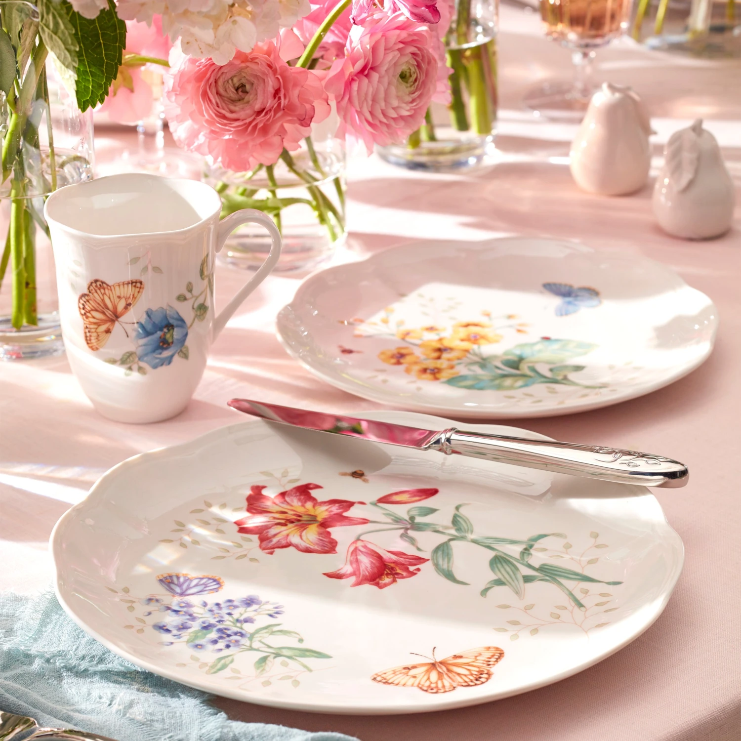 Lenox Butterfly Meadow Fritillary Dinner Plate 2 Lenox Butterfly Meadow Fritillary Dinner Plate - Image 2