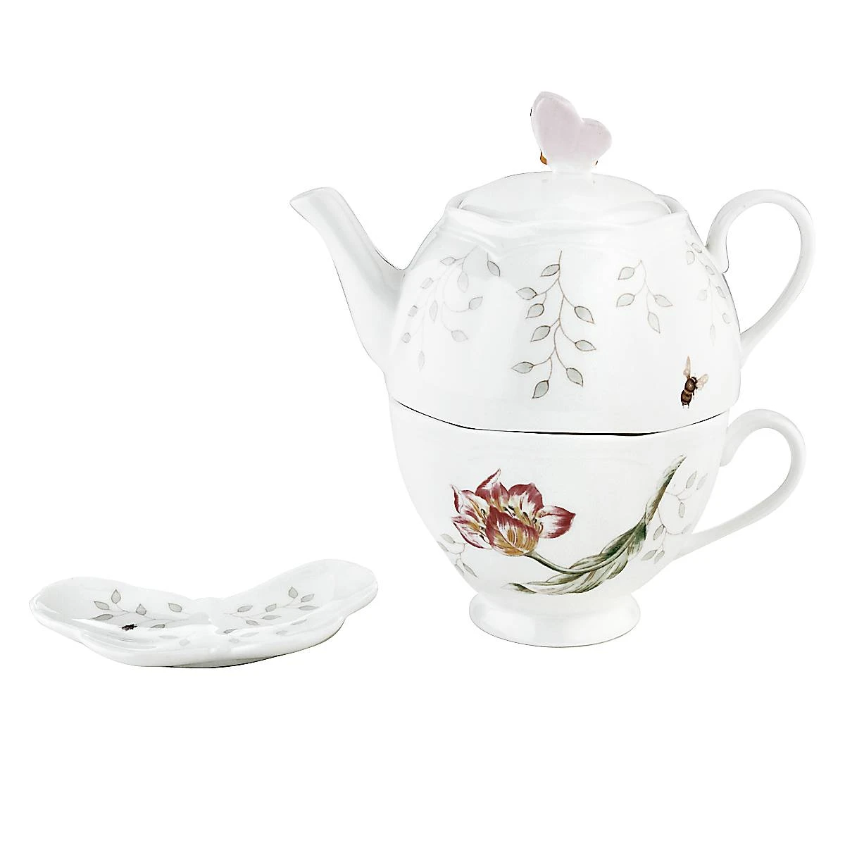 Lenox Butterfly Meadow 3-Piece Tea Set 4 Lenox Butterfly Meadow 3-Piece Tea Set - Image 4