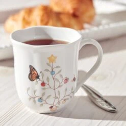 Lenox Butterfly Meadow Seasonal Mugs, S/4 -Tableware Store 810138 LHOL FEA 22