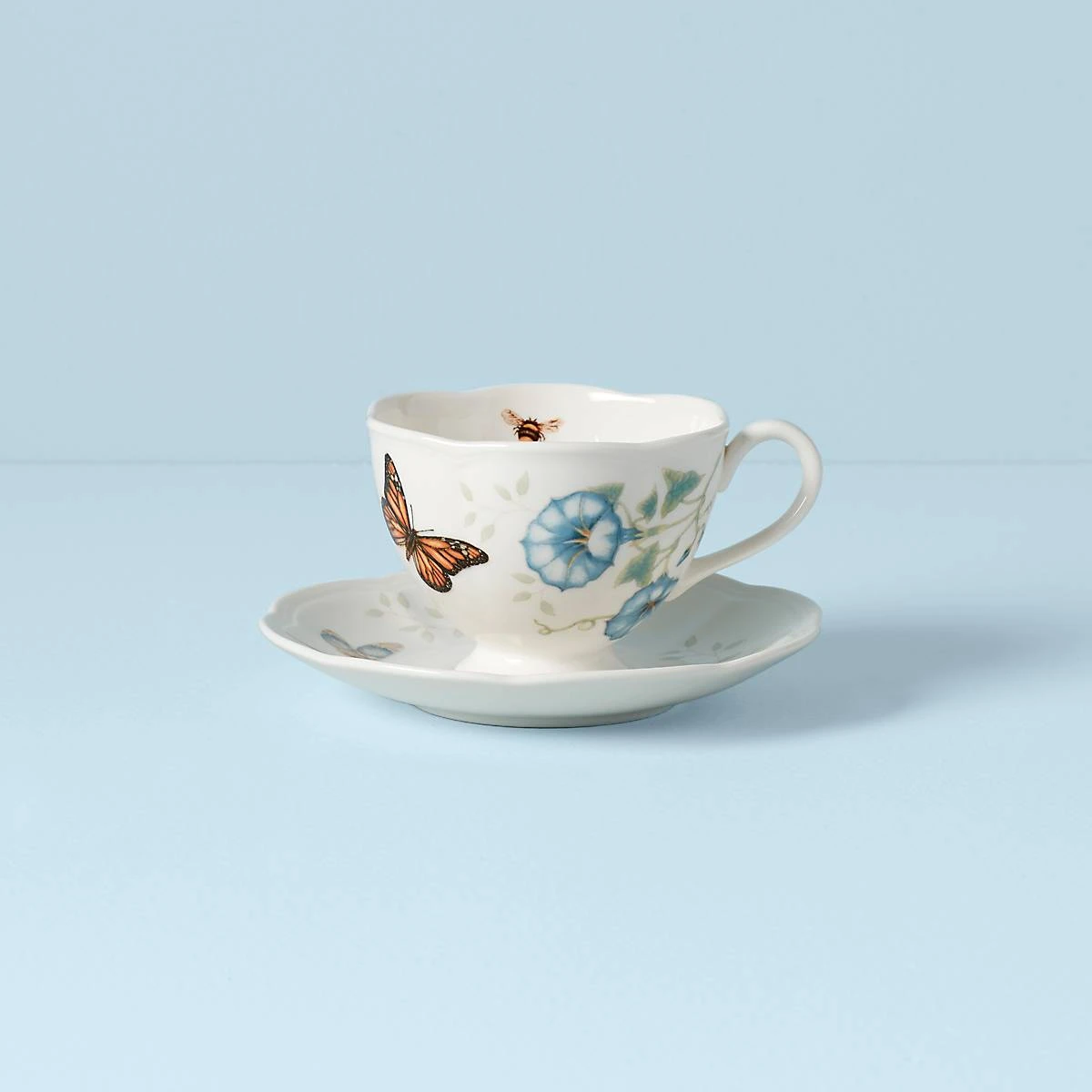 Lenox Butterfly Meadow Monarch Cup And Saucer 1 Lenox Butterfly Meadow Monarch Cup And Saucer