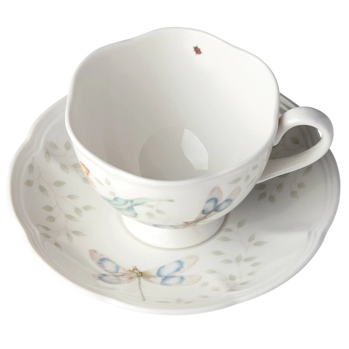 Lenox Butterfly Meadow Dragonfly Cup And Saucer 2 Lenox Butterfly Meadow Dragonfly Cup And Saucer - Image 2
