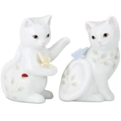 Lenox Butterfly Meadow Figural Kitten Salt And Pepper