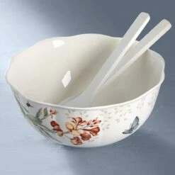 Lenox Butterfly Meadow Salad Bowl & Servers 8 Lenox Butterfly Meadow Salad Bowl & Servers -Tableware Store 820581 w1 78a5e565 fe60 4d33 b772 ca80e86d6771