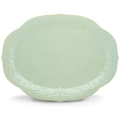 Lenox French Perle White 16" Oval Serving Platter 12 Lenox French Perle White 16" Oval Serving Platter -Tableware Store 824421 wHR
