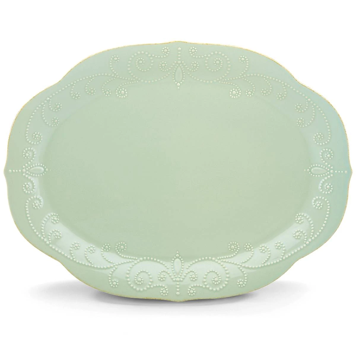 Lenox French Perle White 16" Oval Serving Platter 4 Lenox French Perle White 16" Oval Serving Platter - Image 4