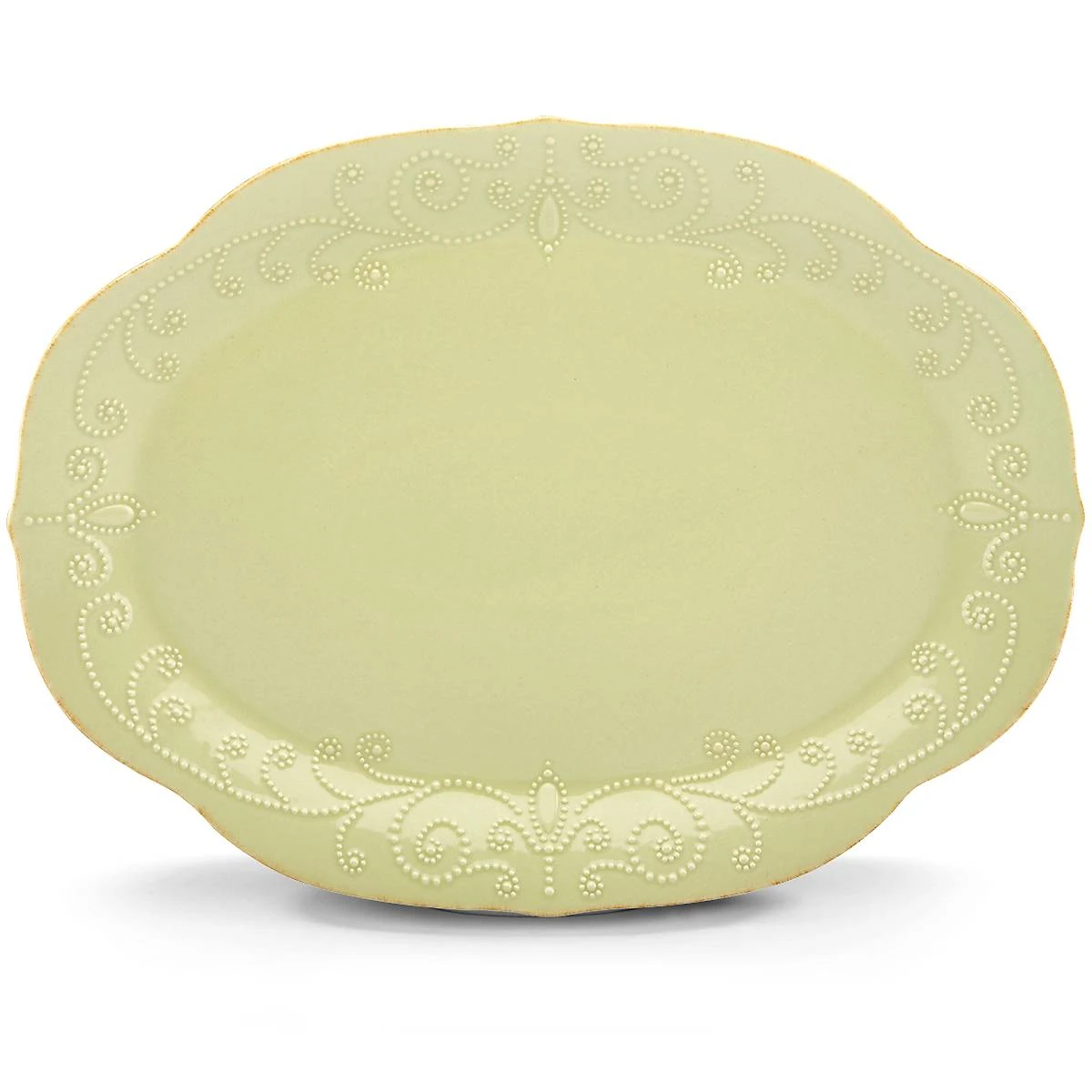 Lenox French Perle White 16" Oval Serving Platter 2 Lenox French Perle White 16" Oval Serving Platter - Image 2