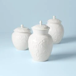 Lenox Opal Innocence Carved 3-Piece Canister Set