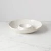 Lenox French Perle White Chip And Dip Tray