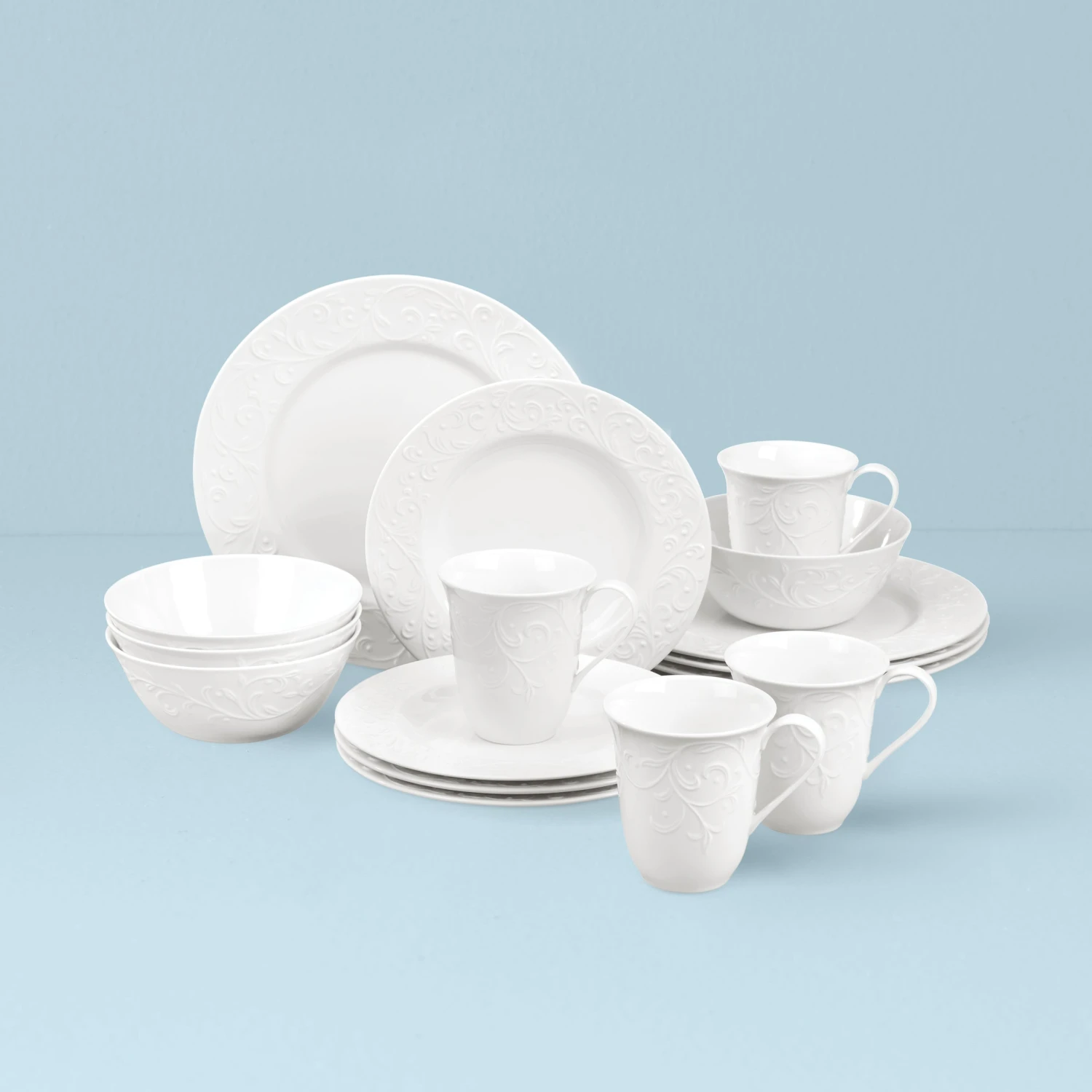 Lenox Opal Innocence Carved 16-Piece Dinnerware Set 1 Lenox Opal Innocence Carved 16-Piece Dinnerware Set