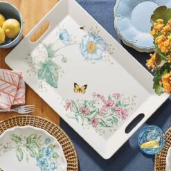 Lenox Butterfly Meadow Melamine Handled Serving Tray -Tableware Store 855601 w1 443f94a9 7ae0 4cc6 a481 9c8314a373f3