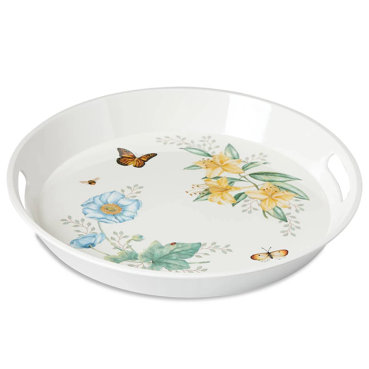 Lenox Butterfly Meadow Melamine Round Tray 2 Lenox Butterfly Meadow Melamine Round Tray - Image 2