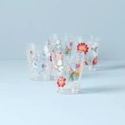 Lenox Butterfly Meadow Acrylic Double Old Fashioned Set