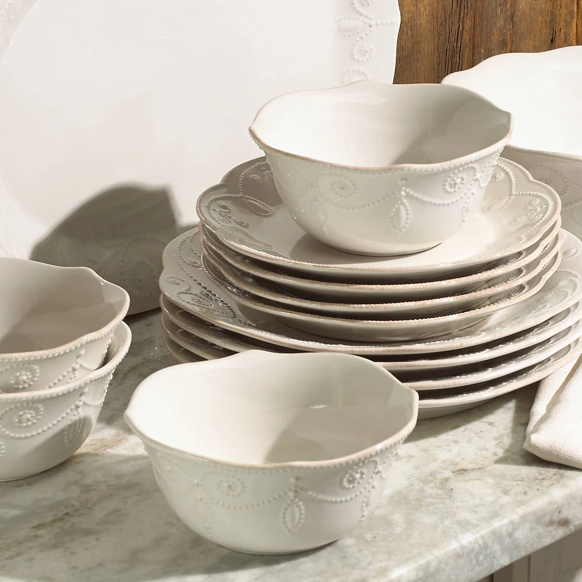 Lenox French Perle White 12-Piece Dinnerware Set 3 Lenox French Perle White 12-Piece Dinnerware Set - Image 3