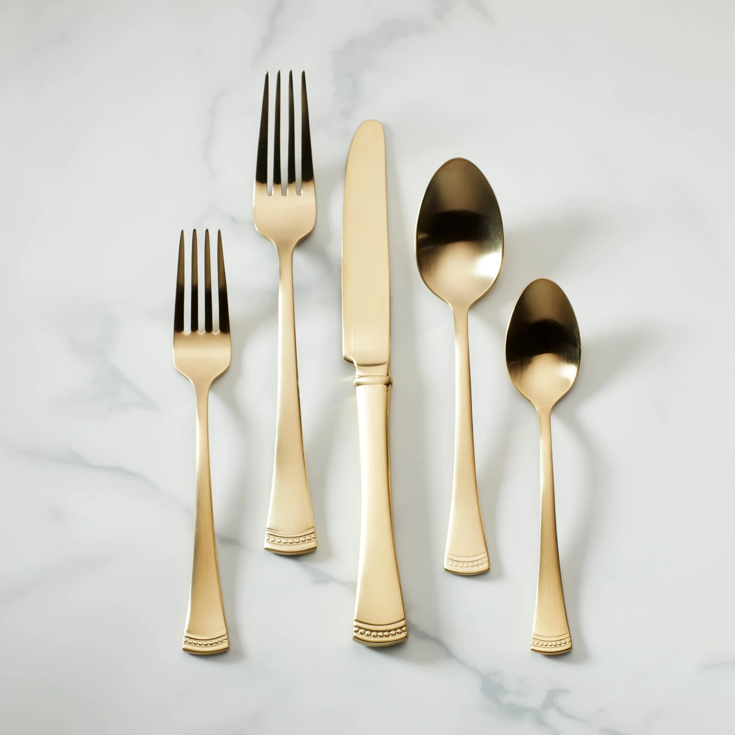 Lenox Portola Gold 60-Piece Flatware Set 1 Lenox Portola Gold 60-Piece Flatware Set