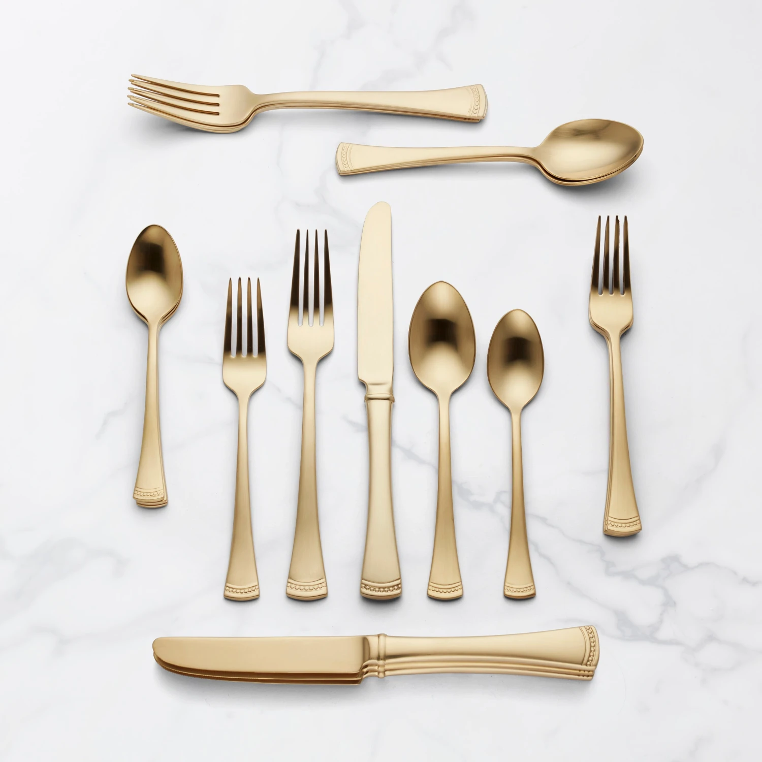 Lenox Portola Gold 60-Piece Flatware Set 2 Lenox Portola Gold 60-Piece Flatware Set - Image 2