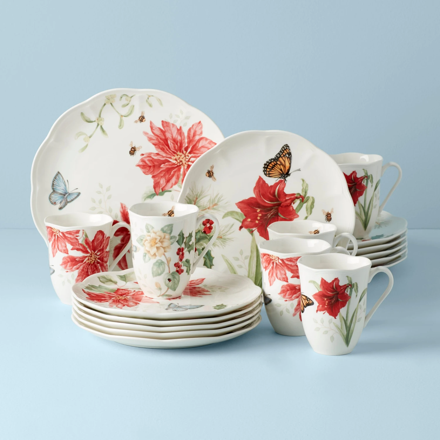 Lenox Butterfly Meadow 18-Piece Holiday Dinnerware Set 1 Lenox Butterfly Meadow 18-Piece Holiday Dinnerware Set