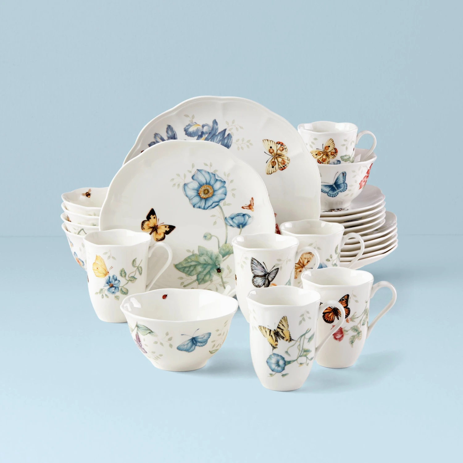 Lenox Butterfly Meadow Monarch 24-Piece Dinnerware Set 1 Lenox Butterfly Meadow Monarch 24-Piece Dinnerware Set