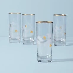 Lenox Holiday Gold 4-Piece Highball Glass Set