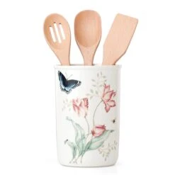 Lenox Butterfly Meadow 4-Piece Utensil Holder Set 6 Lenox Butterfly Meadow 4-Piece Utensil Holder Set -Tableware Store 888087 wHR