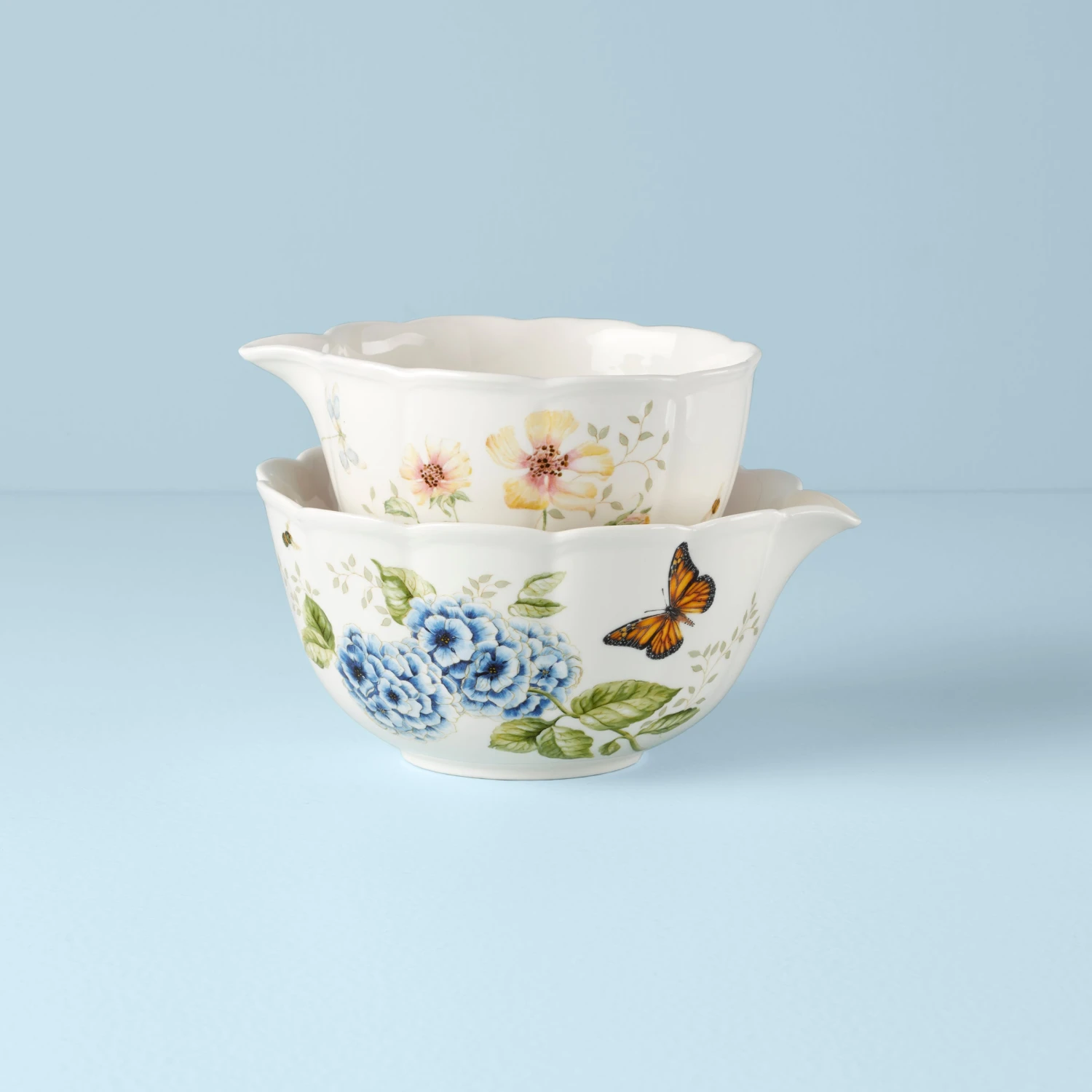 Lenox Butterfly Meadow 2-Piece Nesting Bowl Set 3 Lenox Butterfly Meadow 2-Piece Nesting Bowl Set - Image 3