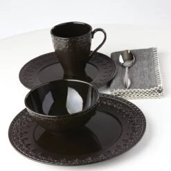 Lenox Chelse Muse Fleur Matte Black 4-Piece Bowl Set -Tableware Store 888917 w2 a1d873f7 61e8 41f2 ba1c 3eeafd452f25