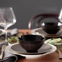 Lenox Chelse Muse Fleur Matte Black 4-Piece Bowl Set -Tableware Store 888917 w4 aa884e8a 062b 44f9 bc98 0b53a590a4d3