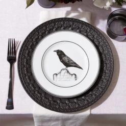 Lenox Vintage Halloween 4-Piece Dessert Plate Set 16 Lenox Vintage Halloween 4-Piece Dessert Plate Set -Tableware Store 888918 891431 LNP S22 FEA 4A