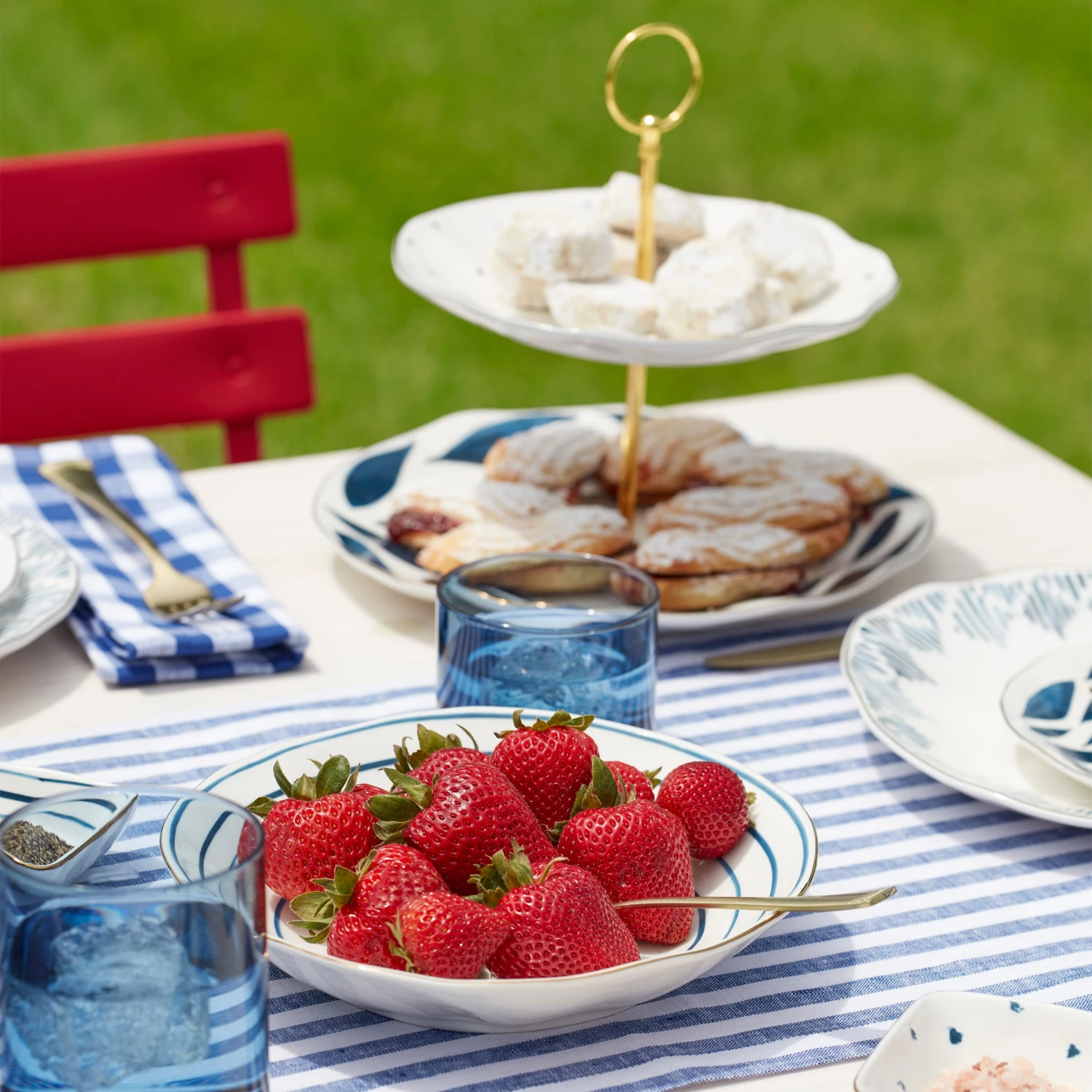 Lenox Blue Bay 2-Tiered Server 4 Lenox Blue Bay 2-Tiered Server - Image 4