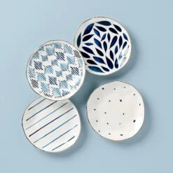 Lenox Blue Bay 4-Piece Tidbit Plate Set