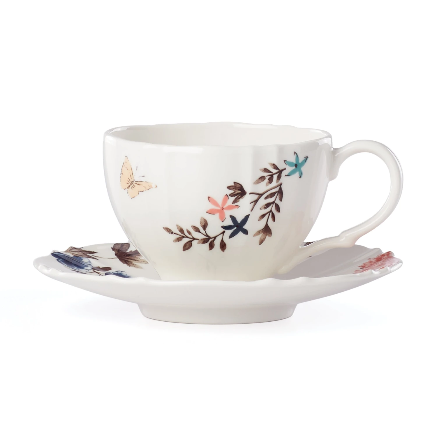 Lenox Sprig & Vine Teacup & Saucer 5 Lenox Sprig & Vine Teacup & Saucer - Image 5