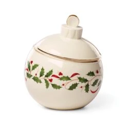 Lenox Holiday Ornament Candy Jar -Tableware Store 890765 wHR