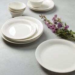 Lenox Profile White Porcelain 4-Piece Accent Plate Set -Tableware Store 891164 w11