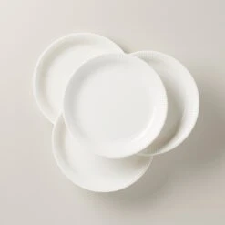Lenox Profile White Porcelain 4-Piece Dinner Plate Set