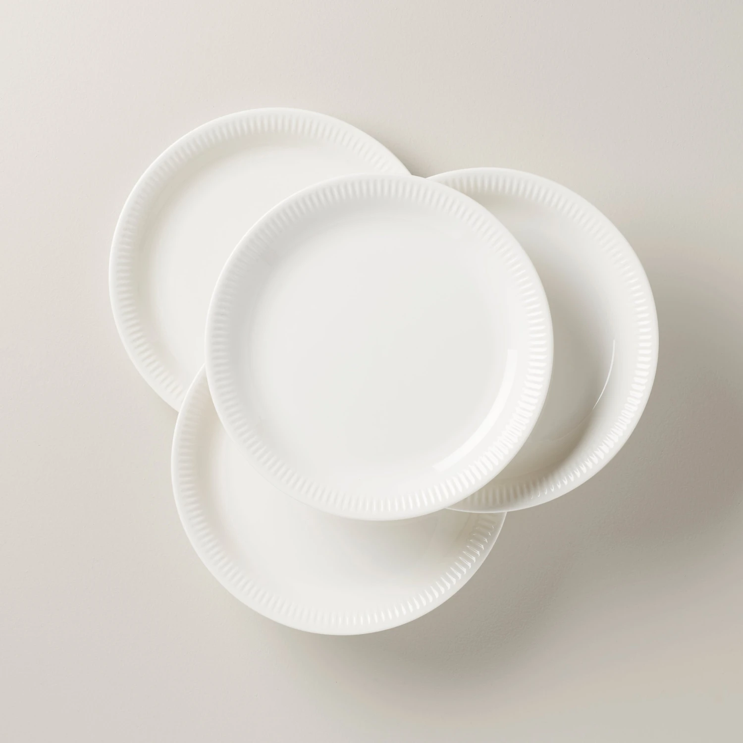 Lenox Profile White Porcelain 4-Piece Dinner Plate Set 1 Lenox Profile White Porcelain 4-Piece Dinner Plate Set