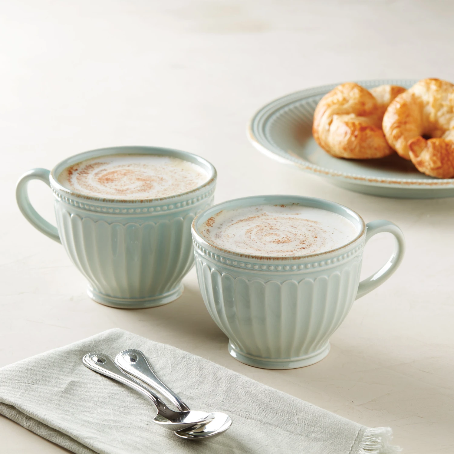 Lenox French Perle Groove 2-Piece Latte Mug Set 3 Lenox French Perle Groove 2-Piece Latte Mug Set - Image 3
