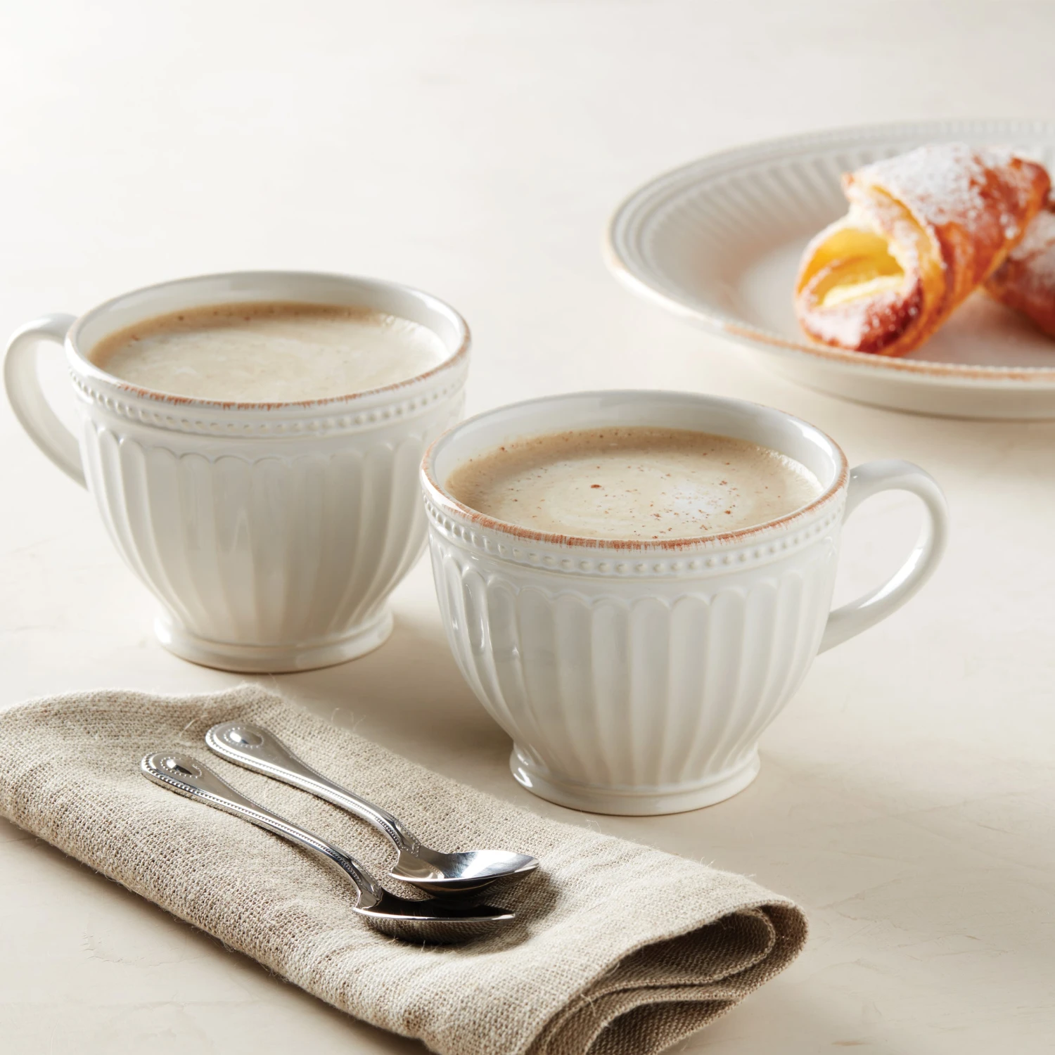 Lenox French Perle Groove 2-Piece Latte Mug Set 5 Lenox French Perle Groove 2-Piece Latte Mug Set - Image 5