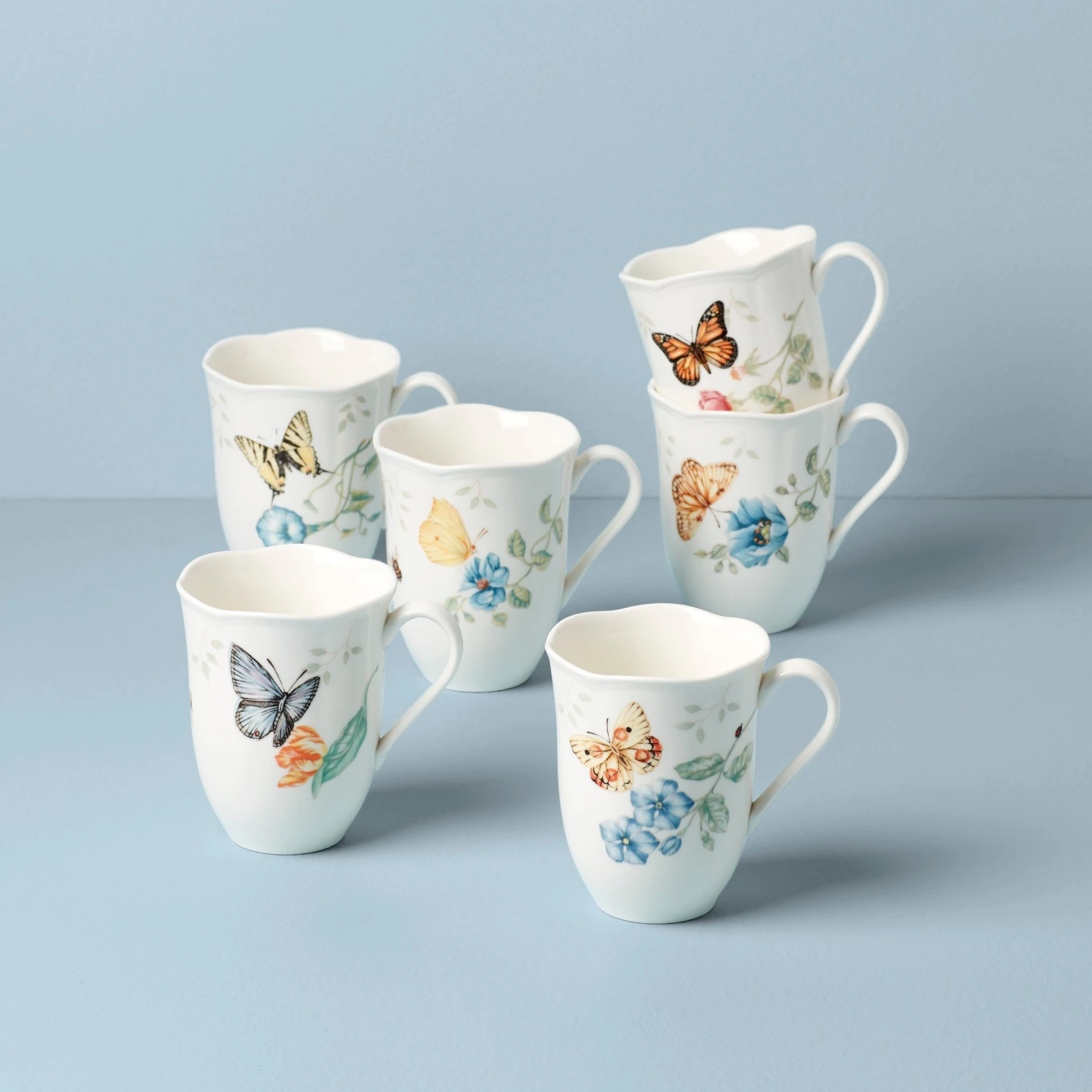 Lenox Butterfly Meadow 6-Piece Mug Set 1 Lenox Butterfly Meadow 6-Piece Mug Set