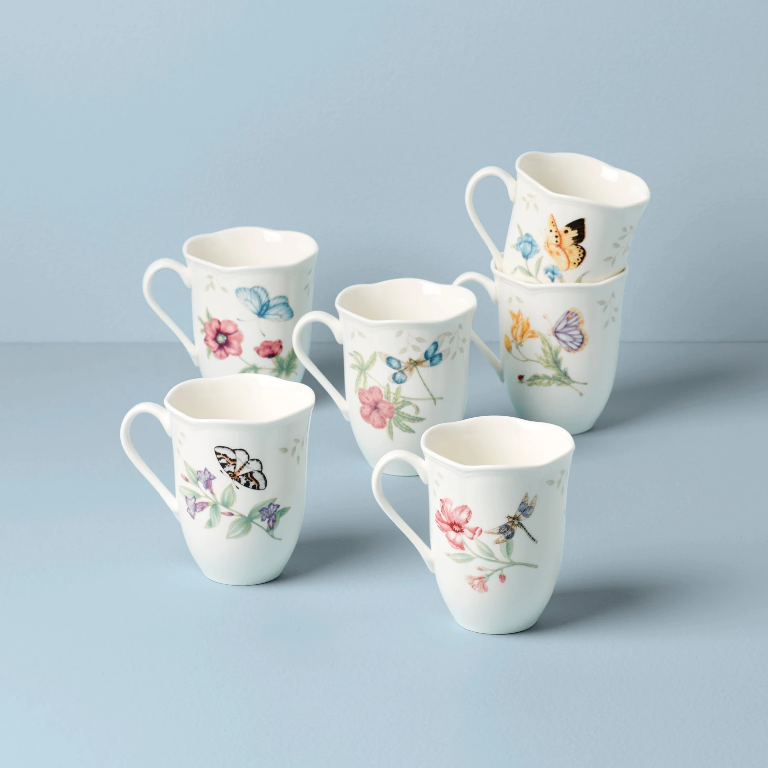 Lenox Butterfly Meadow 6-Piece Mug Set 2 Lenox Butterfly Meadow 6-Piece Mug Set - Image 2