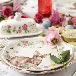 Lenox Butterfly Meadow Bunny 4-Piece Accent Plate Set 10 Lenox Butterfly Meadow Bunny 4-Piece Accent Plate Set -Tableware Store 893465 w15
