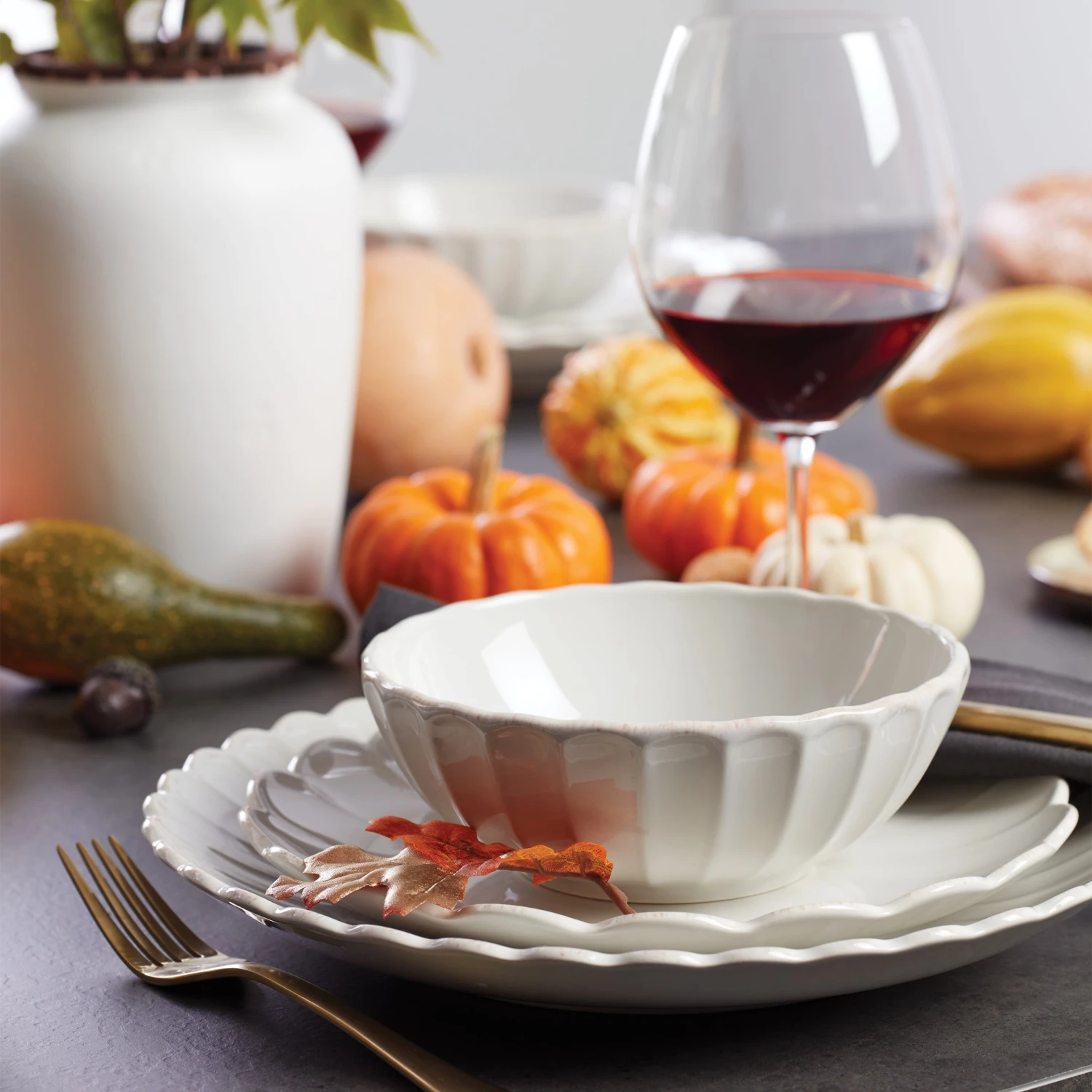 Lenox French Perle Scallop 12-Piece Dinnerware Set 8 Lenox French Perle Scallop 12-Piece Dinnerware Set - Image 8