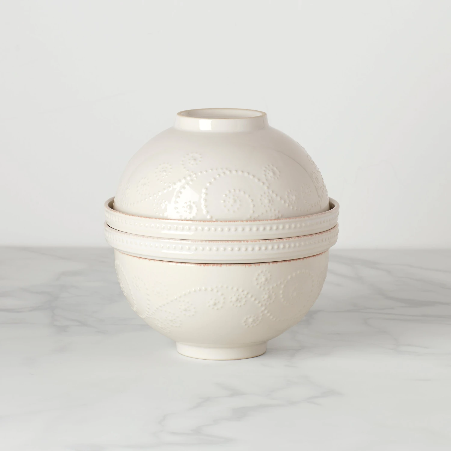 Lenox French Perle Luna 8-Piece Nesting Dinnerware Set 1 Lenox French Perle Luna 8-Piece Nesting Dinnerware Set