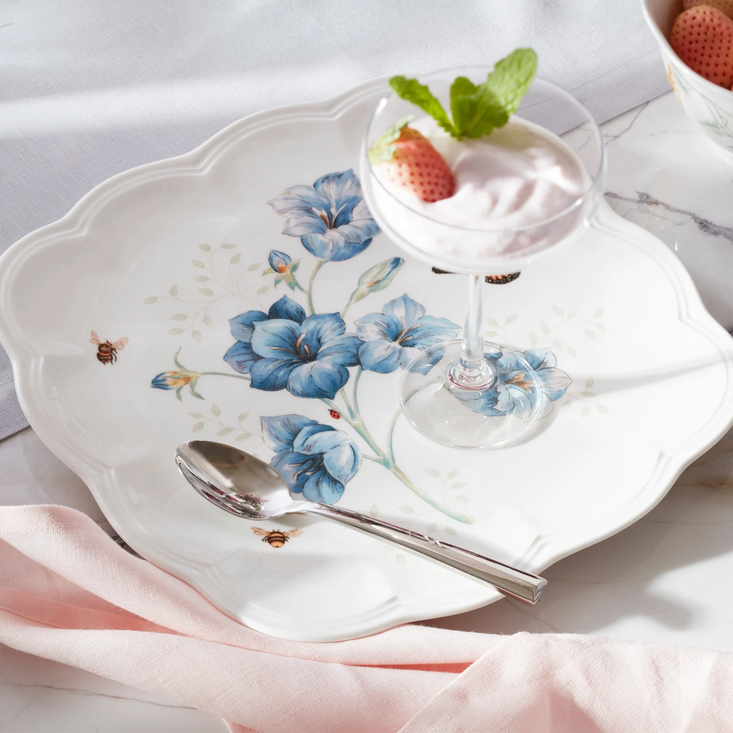 Lenox Butterfly Meadow Square Dinner Plate 3 Lenox Butterfly Meadow Square Dinner Plate - Image 3