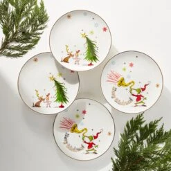 Lenox Merry Grinchmas Assorted Accent Plates, Set Of 4 -Tableware Store 894166 LHOL 22 FEA 1