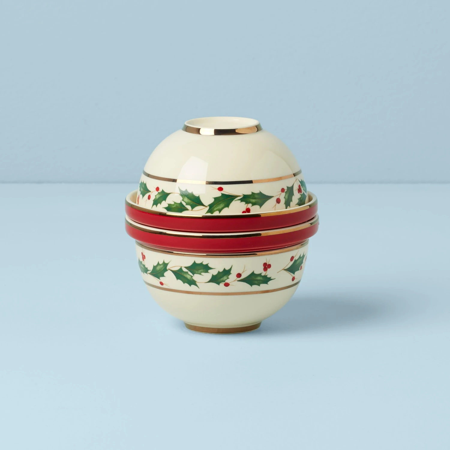 Lenox Holiday Mini Luna 8-Piece Nesting Dinnerware Set 1 Lenox Holiday Mini Luna 8-Piece Nesting Dinnerware Set