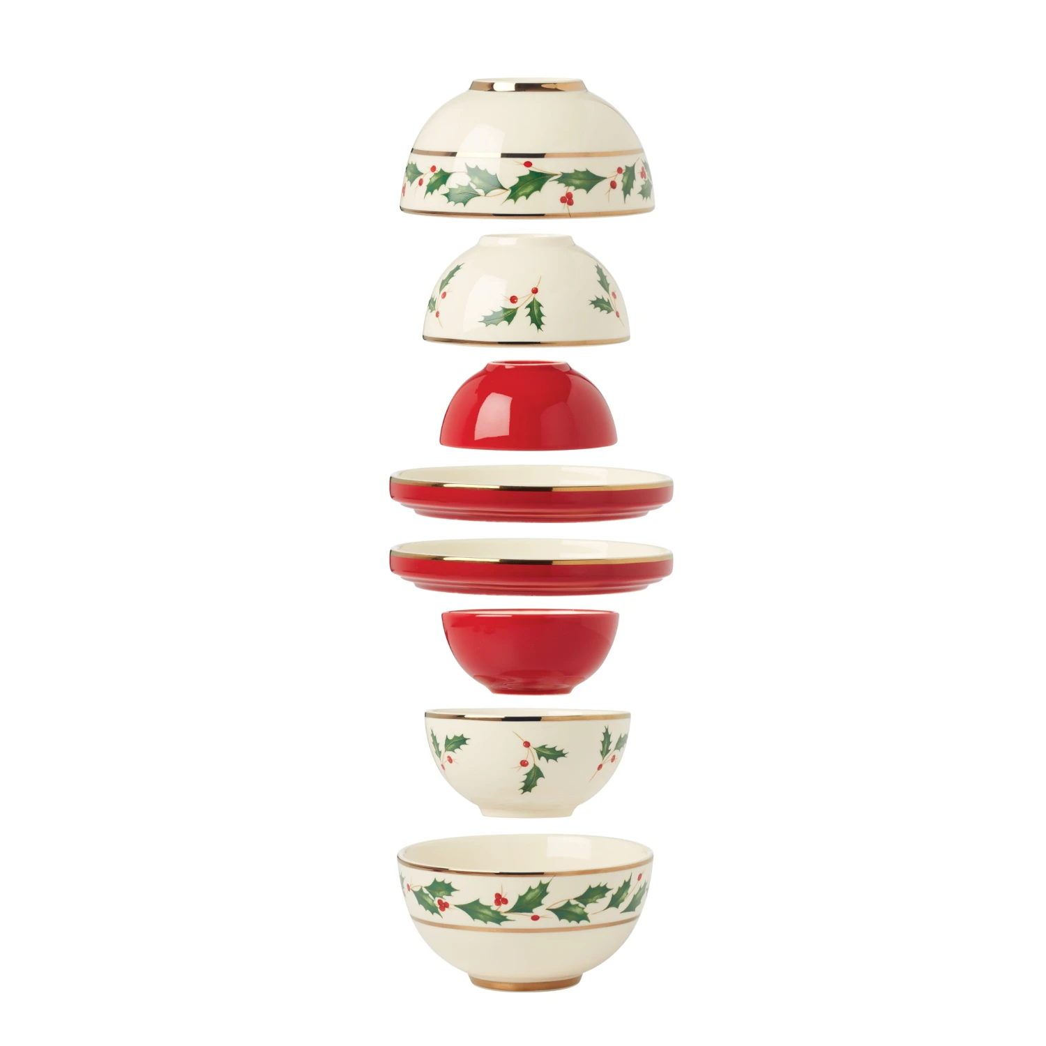 Lenox Holiday Mini Luna 8-Piece Nesting Dinnerware Set 2 Lenox Holiday Mini Luna 8-Piece Nesting Dinnerware Set - Image 2