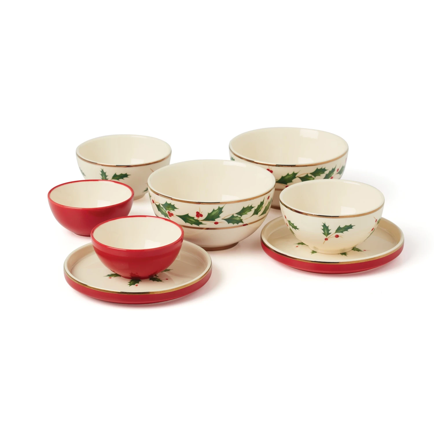 Lenox Holiday Mini Luna 8-Piece Nesting Dinnerware Set 4 Lenox Holiday Mini Luna 8-Piece Nesting Dinnerware Set - Image 4