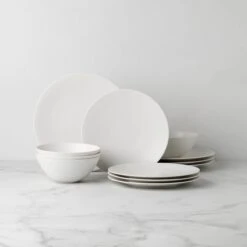 Lenox LX Collective White 12-Piece Dinnerware Set