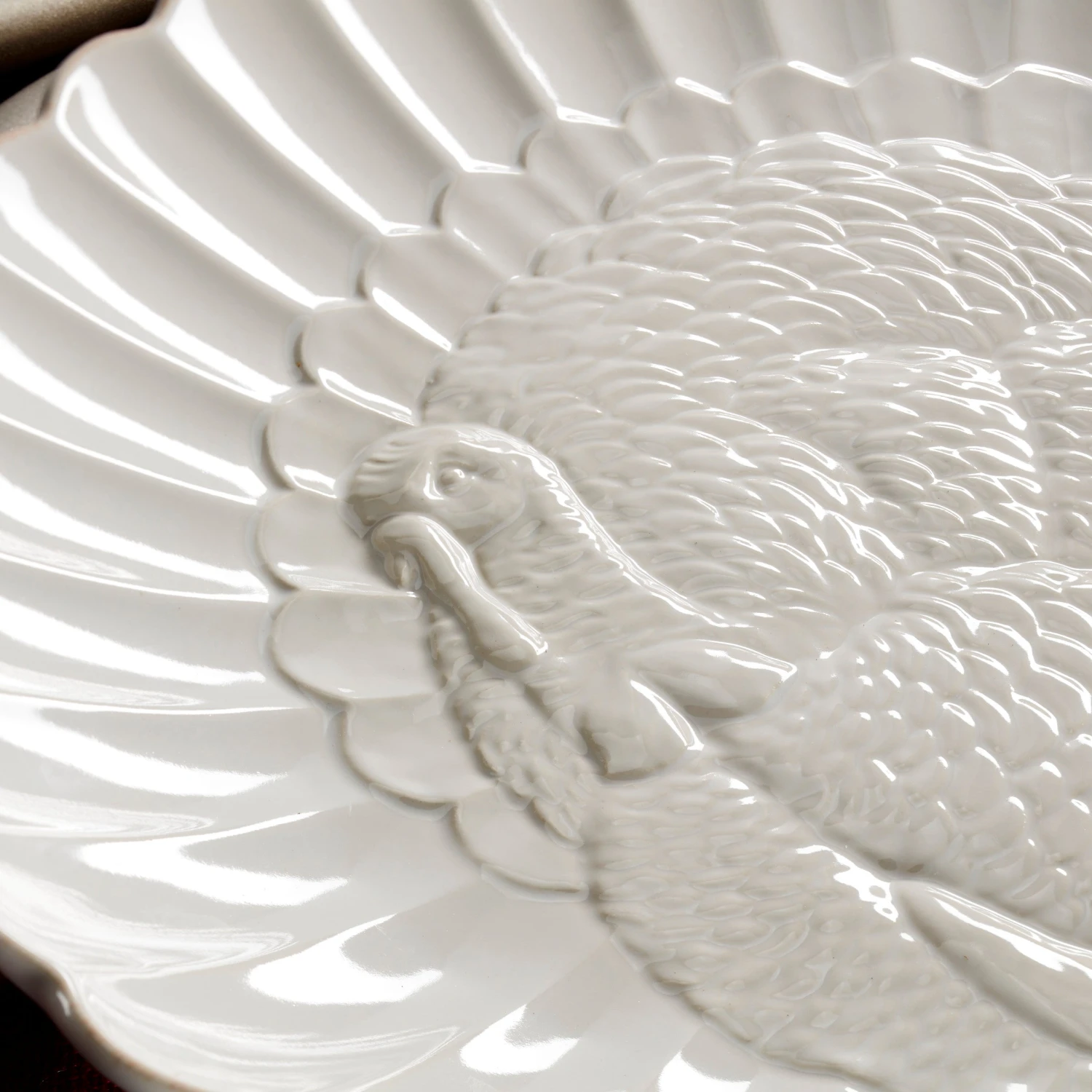 Lenox French Perle Carved Turkey Platter 4 Lenox French Perle Carved Turkey Platter - Image 4