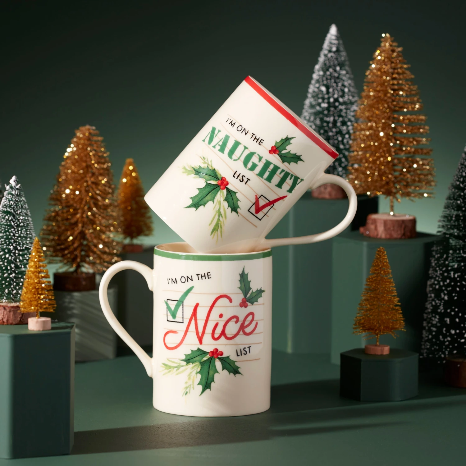 Lenox Naughty & Nice 2-Piece Mug Set 2 Lenox Naughty & Nice 2-Piece Mug Set - Image 2