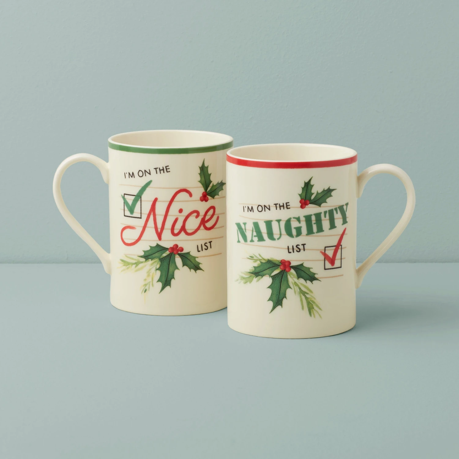 Lenox Naughty & Nice 2-Piece Mug Set 1 Lenox Naughty & Nice 2-Piece Mug Set
